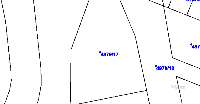 Parcela st. 4979/17 v KÚ Most II, Katastrální mapa