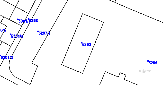 Parcela st. 5293 v KÚ Most II, Katastrální mapa