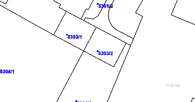 Parcela st. 5303/2 v KÚ Most II, Katastrální mapa
