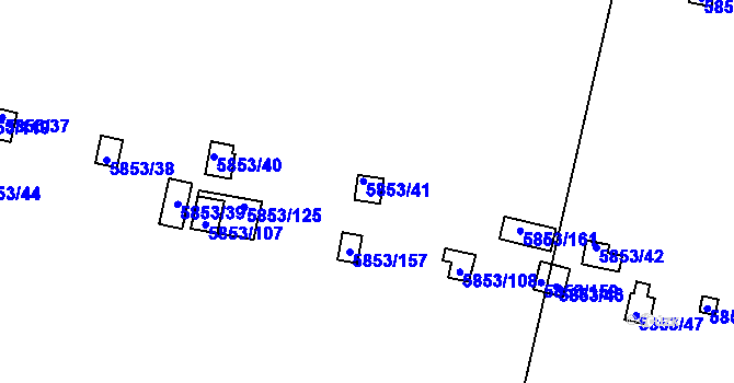 Parcela st. 5853/41 v KÚ Most II, Katastrální mapa