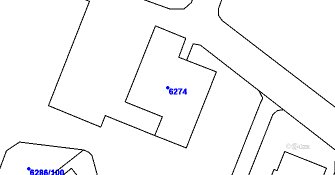 Parcela st. 6274 v KÚ Most II, Katastrální mapa