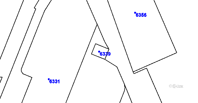 Parcela st. 6339 v KÚ Most II, Katastrální mapa