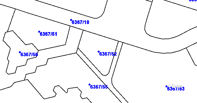 Parcela st. 6367/52 v KÚ Most II, Katastrální mapa