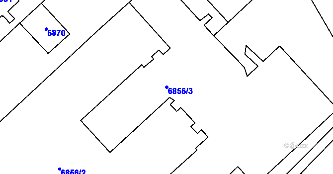 Parcela st. 6856/3 v KÚ Most II, Katastrální mapa