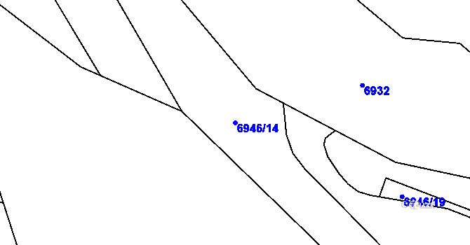 Parcela st. 6946/14 v KÚ Most II, Katastrální mapa