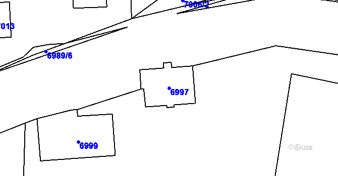 Parcela st. 6997 v KÚ Most II, Katastrální mapa