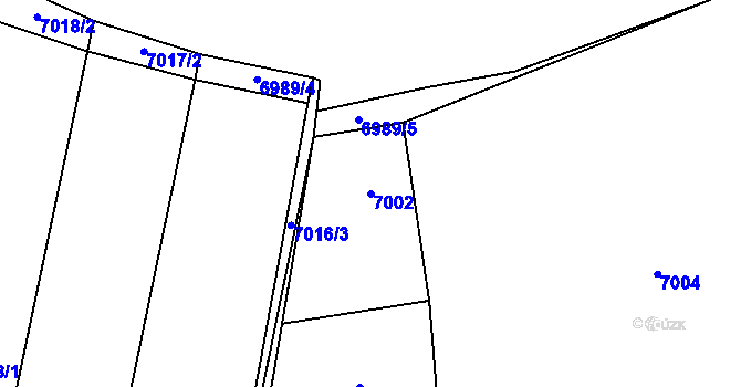 Parcela st. 7002 v KÚ Most II, Katastrální mapa