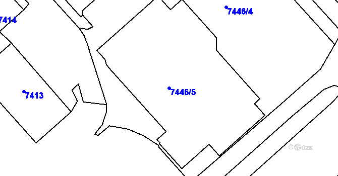 Parcela st. 7446/5 v KÚ Most II, Katastrální mapa