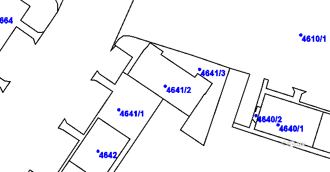 Parcela st. 4641/2 v KÚ Most II, Katastrální mapa