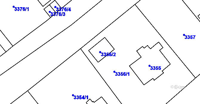 Parcela st. 3356/2 v KÚ Most II, Katastrální mapa