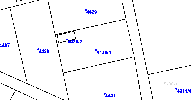 Parcela st. 4430/1 v KÚ Most II, Katastrální mapa