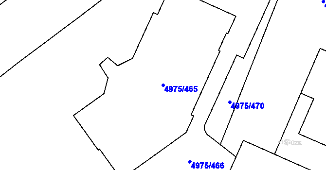 Parcela st. 4975/465 v KÚ Most II, Katastrální mapa