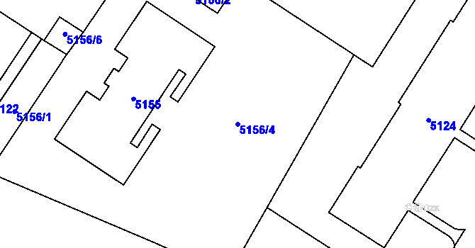Parcela st. 5156/4 v KÚ Most II, Katastrální mapa