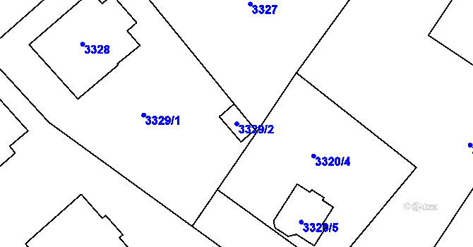 Parcela st. 3329/2 v KÚ Most II, Katastrální mapa