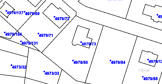 Parcela st. 4979/73 v KÚ Most II, Katastrální mapa
