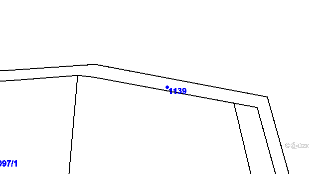 Parcela st. 1139 v KÚ Souvrať, Katastrální mapa