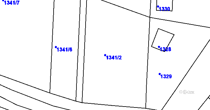 Parcela st. 1341/2 v KÚ Stichovice, Katastrální mapa