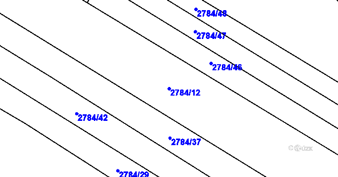 Parcela st. 2784/12 v KÚ Mosty u Jablunkova, Katastrální mapa
