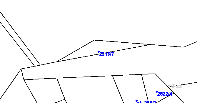 Parcela st. 2916/7 v KÚ Mosty u Jablunkova, Katastrální mapa