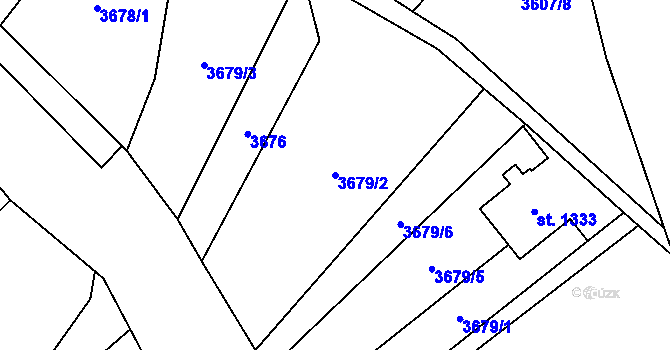 Parcela st. 3679/2 v KÚ Mosty u Jablunkova, Katastrální mapa