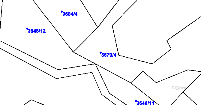 Parcela st. 3679/4 v KÚ Mosty u Jablunkova, Katastrální mapa