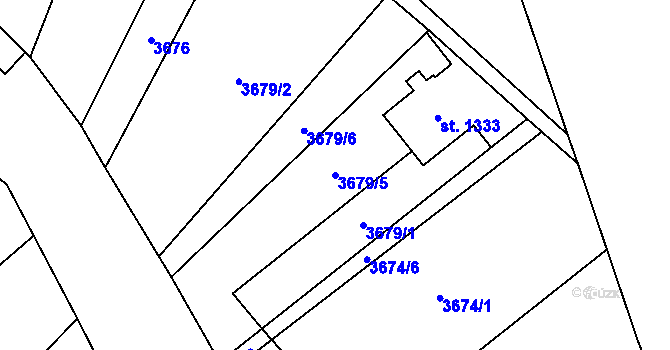 Parcela st. 3679/5 v KÚ Mosty u Jablunkova, Katastrální mapa