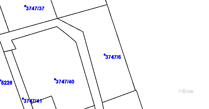 Parcela st. 3747/6 v KÚ Mosty u Jablunkova, Katastrální mapa