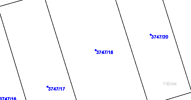 Parcela st. 3747/18 v KÚ Mosty u Jablunkova, Katastrální mapa