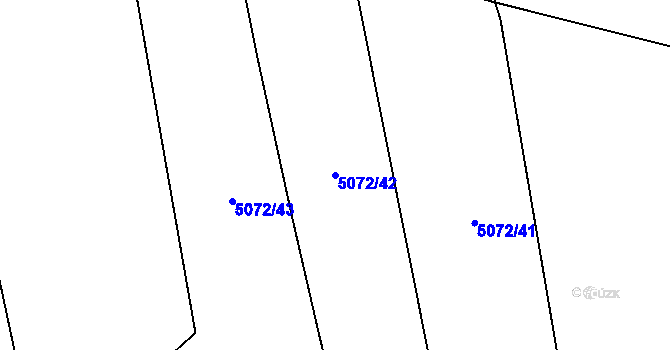 Parcela st. 5072/42 v KÚ Mosty u Jablunkova, Katastrální mapa