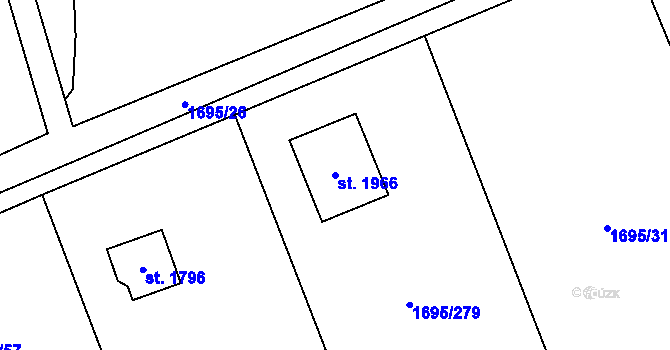 Parcela st. 1966 v KÚ Mosty u Jablunkova, Katastrální mapa