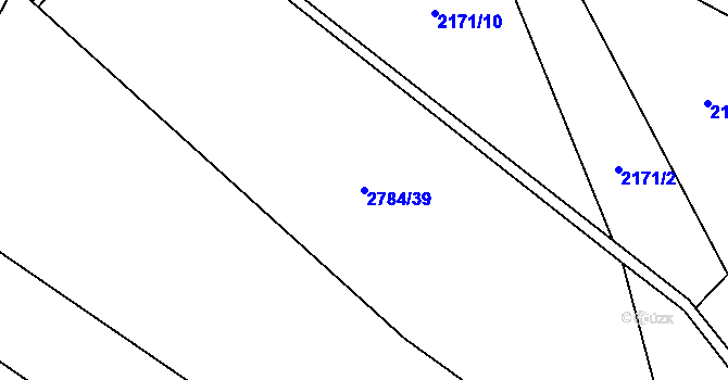 Parcela st. 2784/39 v KÚ Mosty u Jablunkova, Katastrální mapa