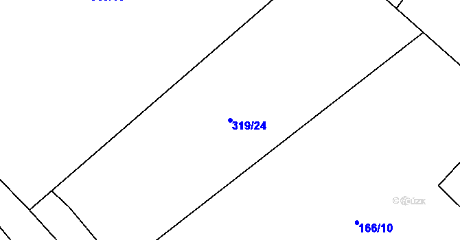 Parcela st. 319/24 v KÚ Mosty u Jablunkova, Katastrální mapa