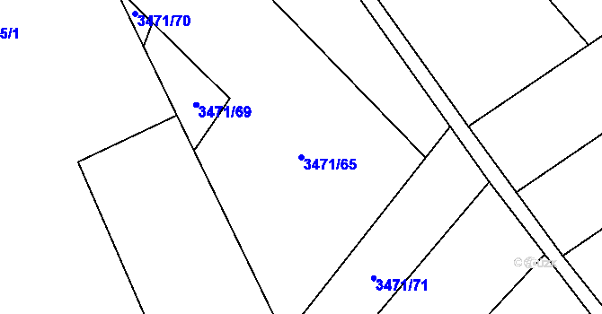 Parcela st. 3471/65 v KÚ Mosty u Jablunkova, Katastrální mapa
