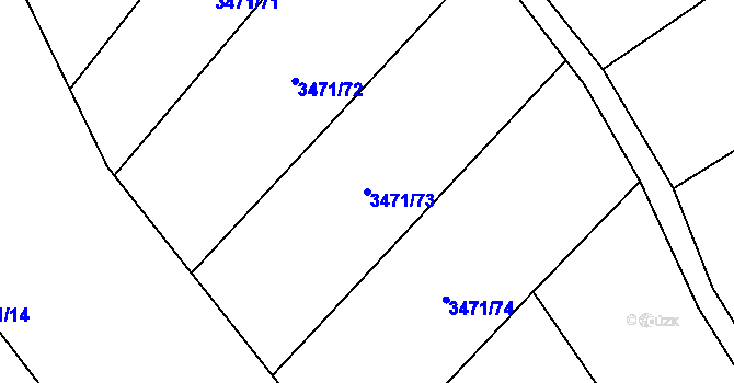 Parcela st. 3471/73 v KÚ Mosty u Jablunkova, Katastrální mapa