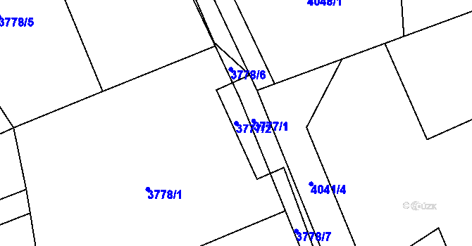 Parcela st. 3777/2 v KÚ Mosty u Jablunkova, Katastrální mapa