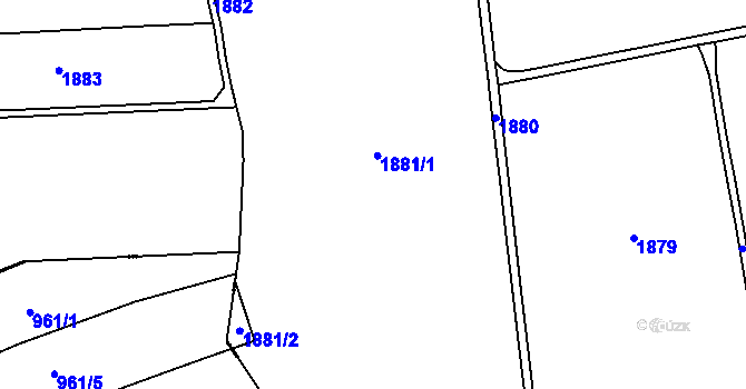 Parcela st. 672 v KÚ Mošnov, Katastrální mapa