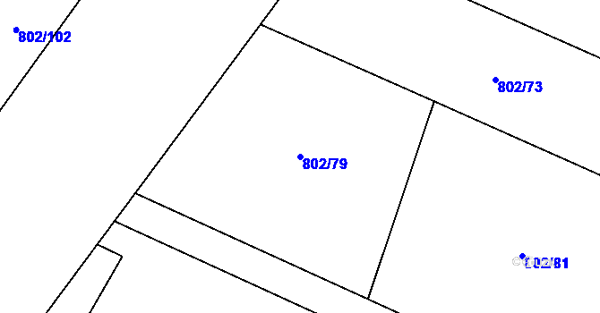 Parcela st. 802/79 v KÚ Mošnov, Katastrální mapa