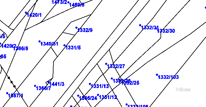Parcela st. 1332/22 v KÚ Mošnov, Katastrální mapa