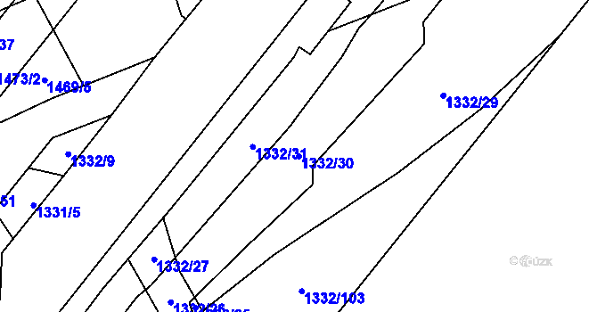 Parcela st. 1332/30 v KÚ Mošnov, Katastrální mapa