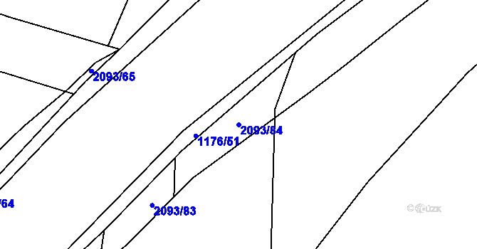 Parcela st. 2093/84 v KÚ Mošnov, Katastrální mapa