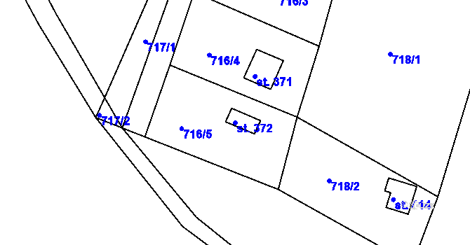 Parcela st. 372 v KÚ Mrač, Katastrální mapa