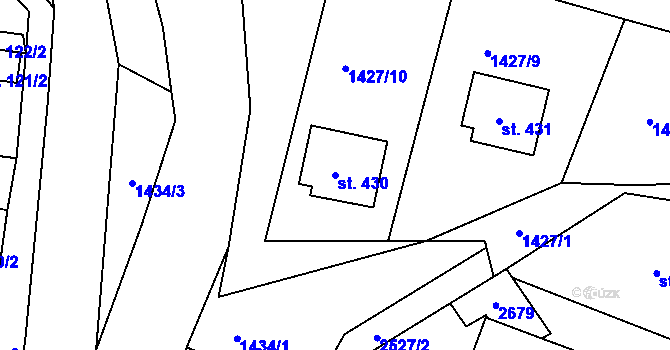 Parcela st. 430 v KÚ Mrač, Katastrální mapa