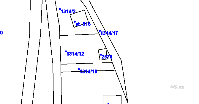 Parcela st. 517 v KÚ Mrač, Katastrální mapa