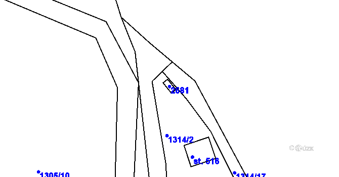 Parcela st. 536 v KÚ Mrač, Katastrální mapa