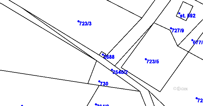 Parcela st. 560 v KÚ Mrač, Katastrální mapa