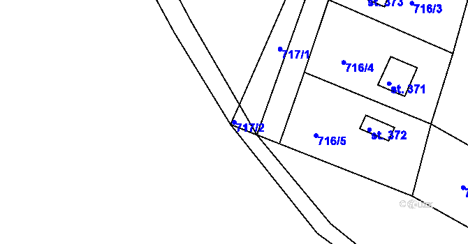 Parcela st. 717/2 v KÚ Mrač, Katastrální mapa