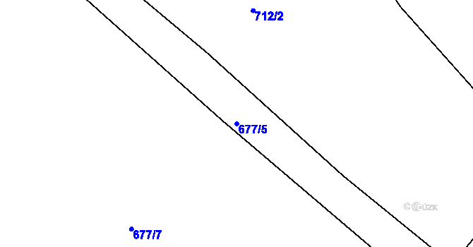 Parcela st. 677/5 v KÚ Mrač, Katastrální mapa
