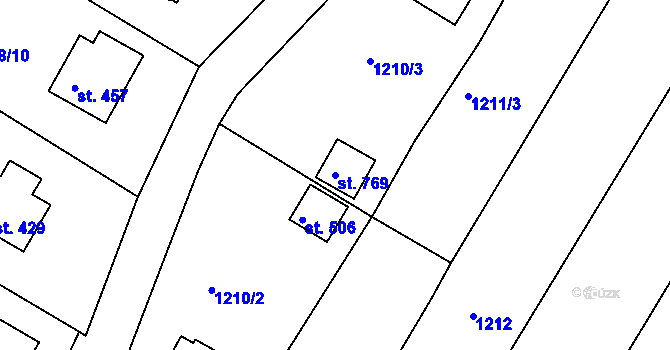Parcela st. 769 v KÚ Mrač, Katastrální mapa