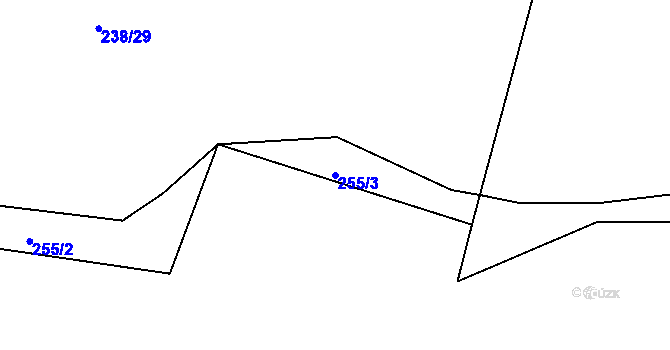 Parcela st. 255/3 v KÚ Mrač, Katastrální mapa