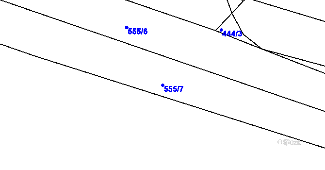 Parcela st. 555/7 v KÚ Mrač, Katastrální mapa